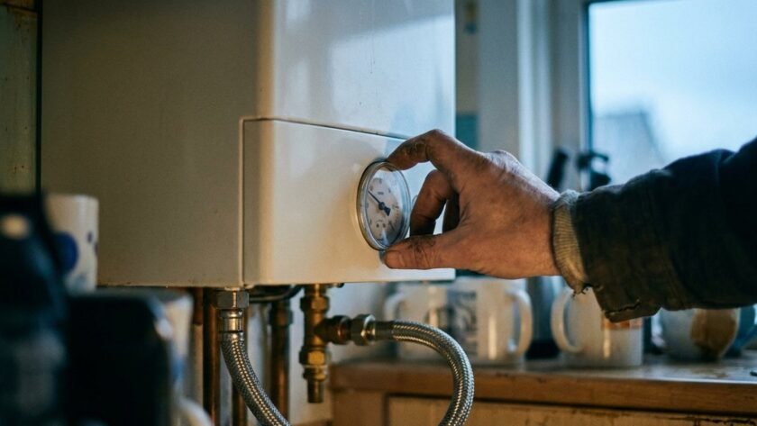 Checking boiler pressure when there is no heating